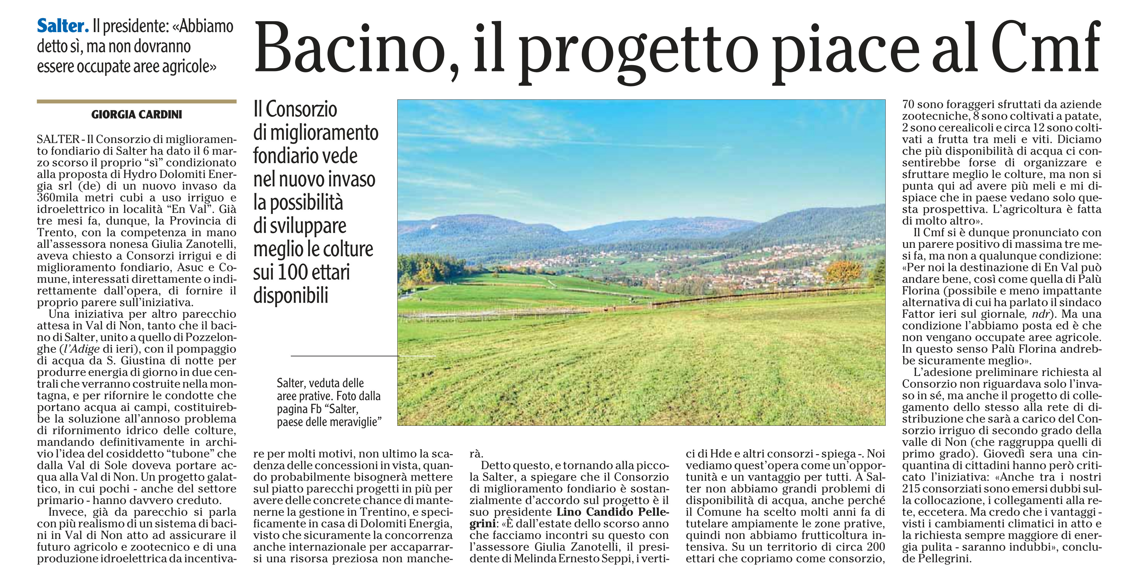 Dalla stampa: "Bacino, il progetto piace al CMF".