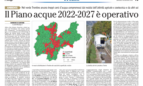 Dalla stampa: «Il piano acque 2022-2027 è operativo»
